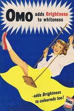 Omo Washing Powder Vintage Advert Retro Metal Sign, Man Cave, garage, gift, home