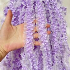 DIY 3meter Stretchy Elastic Double-Layer Lace Trim Ruffle Edge Ribbon Accessory