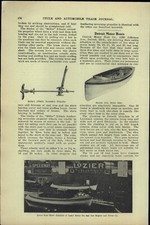 1906 PAPER AD CAR AUTO 2 PG ARTICLE Detroit Motor Boats 16 ft 18 