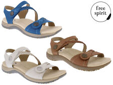 Ladies Free Spirit Earth Sandals Comfort Summer  Touch Fastening Slip On Shoes