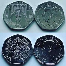 Set of 2 King Charles 50p