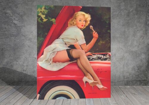 Gil elvgren mechanic car - elvgren,
