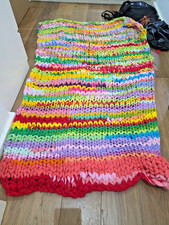 Knitted Woolen Blanket Throw Warm Soft Thick soft wool in compression bag