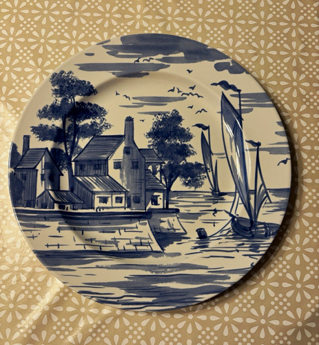 Spode blue white - white, sailing