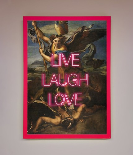 Live laugh love quote framed - love,