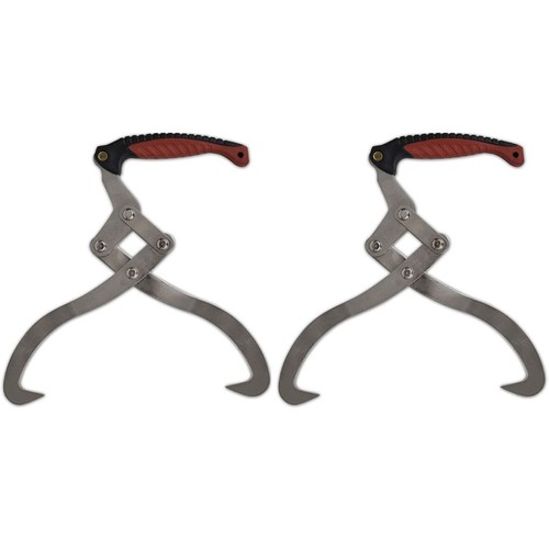 Log tongs with tpr handle - 2x,