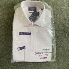 Mens Guthrie and Valentine pink tailored fit shirt size 16