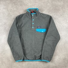 Patagonia Snap T Fleece Mens Small Synchilla Pull Over Hiking Jacket, Grey