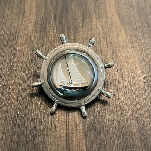 Antique essex crystal pin - crystal, with