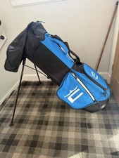 Cobra Signature Stand Bag with 14 Way Divider 9 Pockets & Rain Hood - Black/Blue