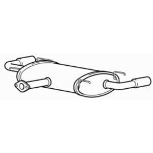 Quality rear exhaust silencer - exhaust,