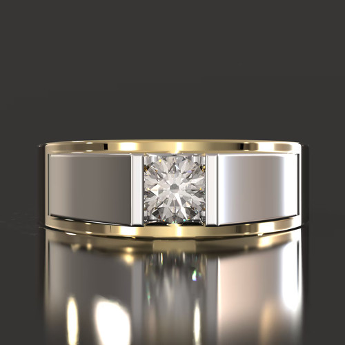 Two tone gents ring 925 - ring,