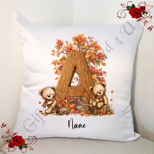 Personalised white cushion - 18",