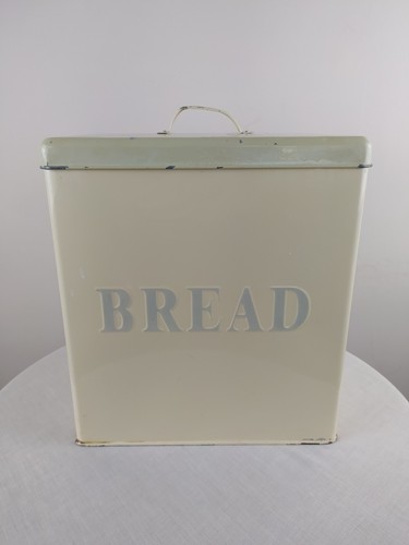 Vintage cream enamel metal - vintage,