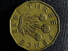 1937 Rare Three Pence Brass