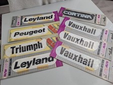 JOB LOT Mudflap Stickers Emblems Triumph Peugeot Leyland Cortina Etc Decal BU12 