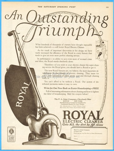 1925 royal upright vacuum - 1925,