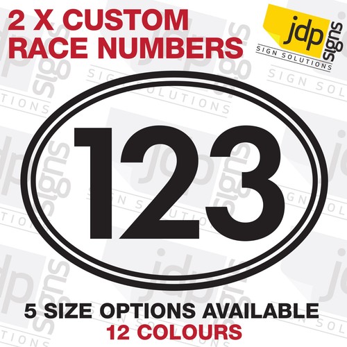 Custom oval race numbers - oval,