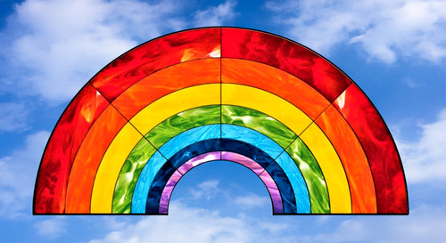 Rainbow faux stained - faux,