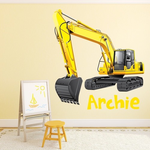 Custom name jcb digger wall - custom,