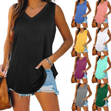 Womens Plain Long Vest Loose