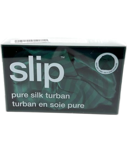 Slip pure silk turban emerald - silk,
