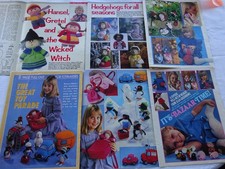 JEAN GREENHOWE TOY SEWING & KNITTING  PATTERN  BUNDLE 3 PULLOUTS  LOT 2.