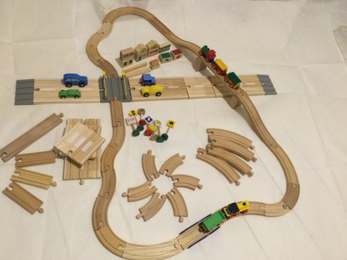 Wooden train set bundle track - bundle,