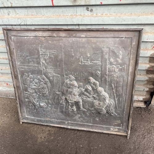 Vintage embossed copper wall - embossed,
