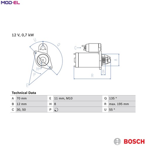 Starter 986 018 630 for - starter,