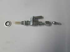 PETROL TAP 1/4  x  1/4 BSP WITH SPIGOT ,NUT  ,SEALING WASHER