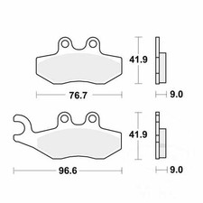 TRW Brake Pads Standard MCB744 Fits Vespa GT 200 2004-2006