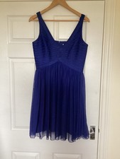 VGC Sandra Darren Blue Evening/Christmas Dress Size 8