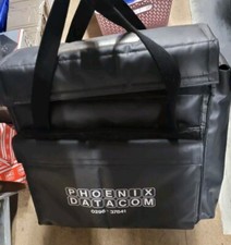 VINTAGE 80s BLACK VINYL RECORD CARRY TOTE TRAVEL FLIGHT BOX BAG CASE TOOLS WORK