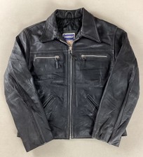 Vintage Leather Highwayman Jacket Biker Jacket Black Ladies’ Size 38