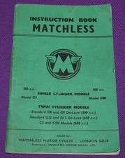 Matchless instruction book - matchless, g3