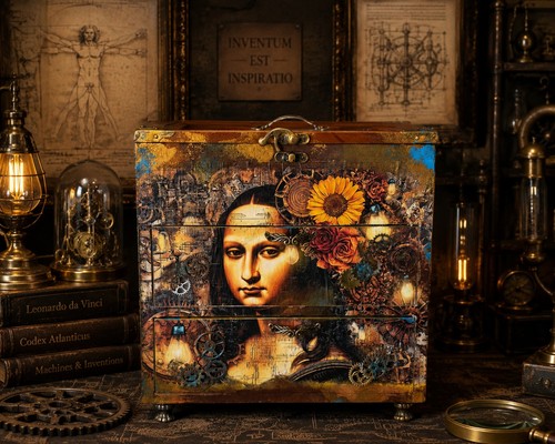 Handmade steampunk mona lisa - mona,