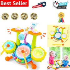 Kids Drum Kit with LED Lights