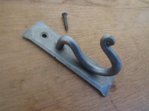 Rustic iron hook handforged - hook,