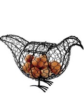 Black Wire Egg Holder Basket