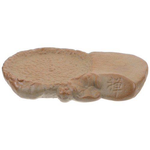 Khaki ceramic plant - ceramic, tray