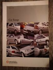 VAUXHALL Agila Corsa Astra Coupe Zafira Vectra Omega VX220 Range Brochure 2000