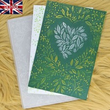 3D Leaves and Heart Design Multi Depth Embossing Folder, Love,  Floral, Leaf, H0
