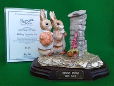 BESWICK BEATRIX POTTER TABLEAU - HIDING FROM THE CAT - LTD EDN & COA - P3766.