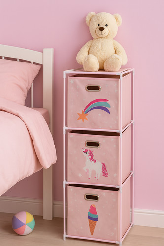Pink drawer storage unit - 3,
