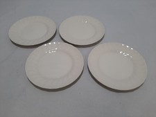Churchill Chelsea White Set of 4 6.75" Cake Plates Side Plates Swirl Design