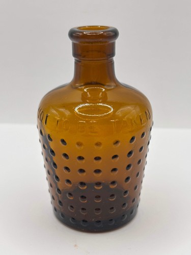 Old amber glass lysol - , bottle