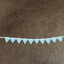 New Crochet Bunting Blue/white