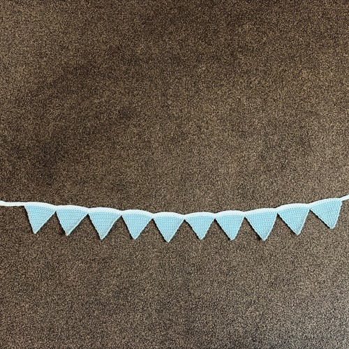 New crochet bunting blue white - crochet,