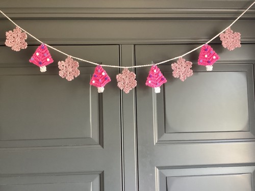 Pink christmas trees - christmas, &